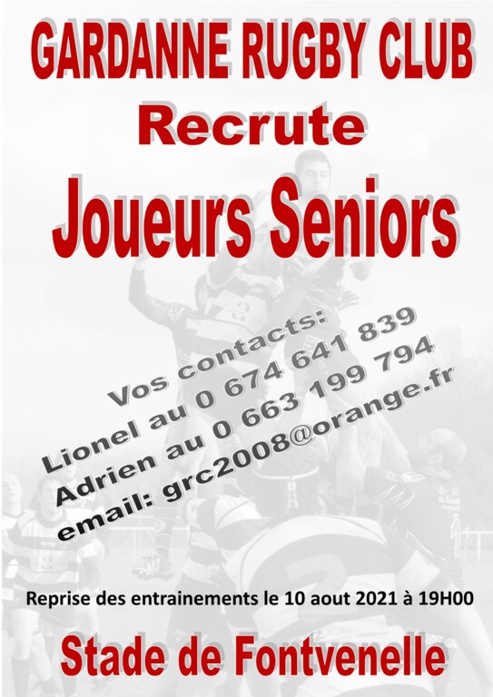 Recrutement 2021-2022 Seniors 